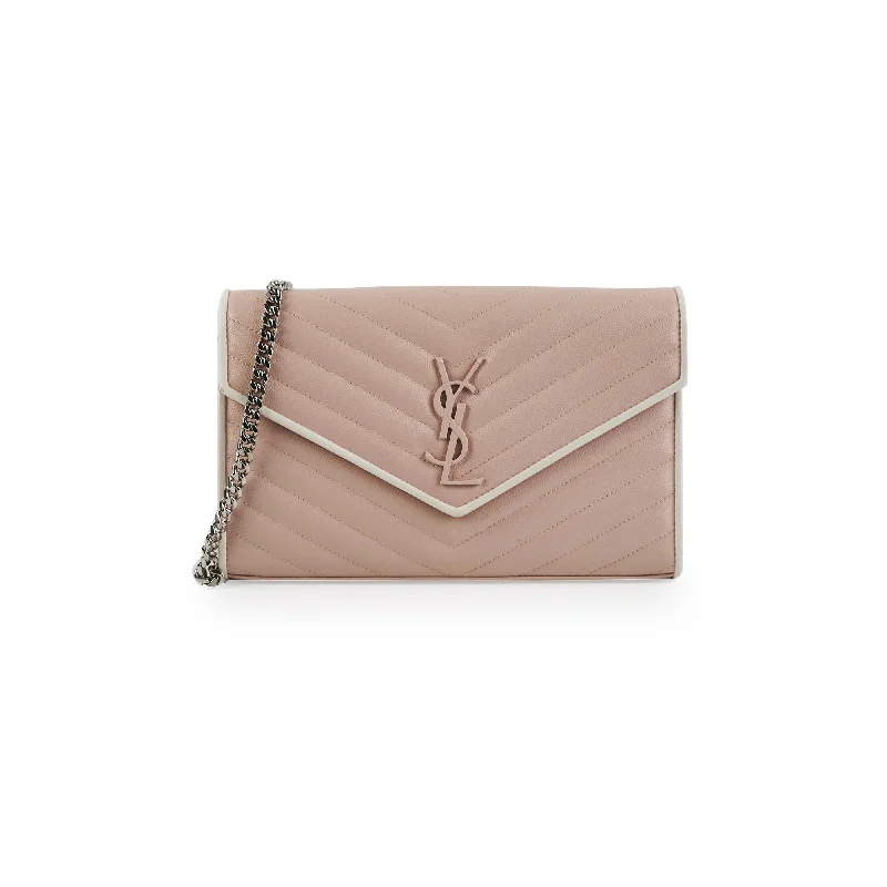 Saint Laurent Envelope Pink Wallet On Chain WOC