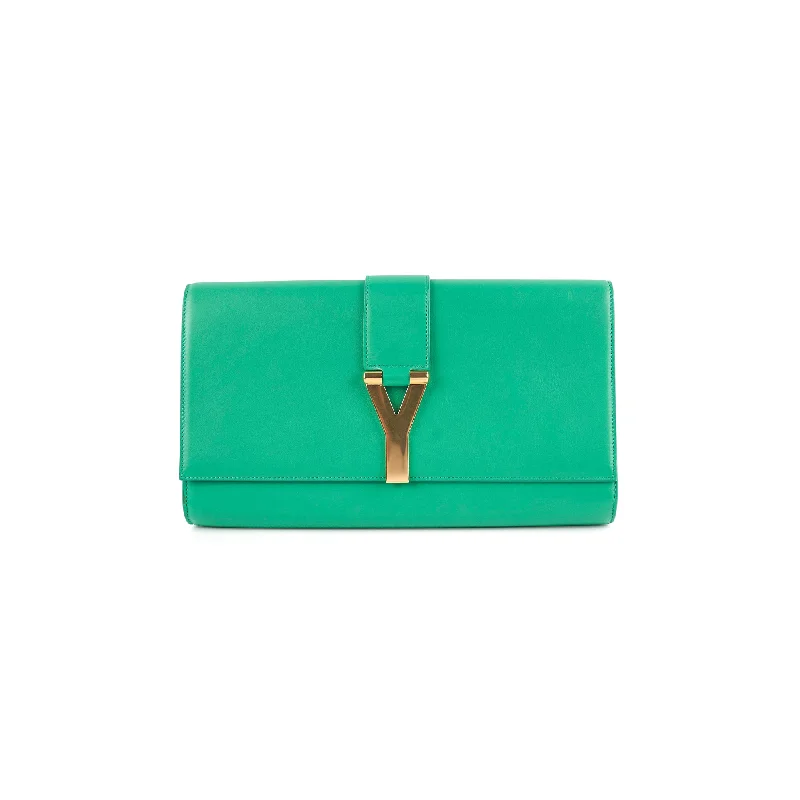 Saint Laurent Y Clutch Green