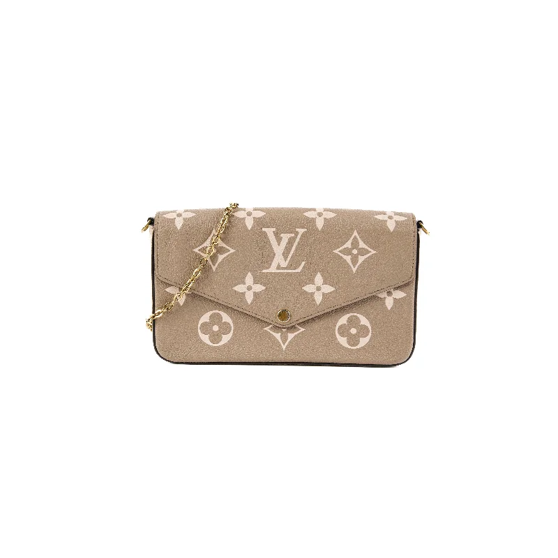 Louis Vuitton Felicie Pochette Beige Empreinte Crossbody Bag