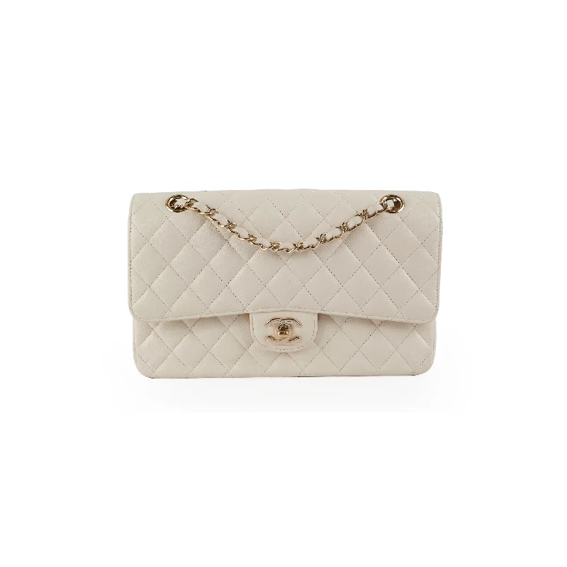 Chanel Quilted Caviar Medium/Large Double Flap Ivory